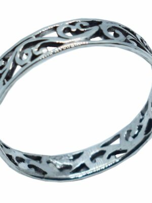 Silver Ring Filigree Band