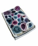 Box of Polished Agate Geod