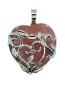 Pendant Heart In Cage Cherry Q