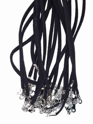 Necklace Suede Black 20" 10pcs