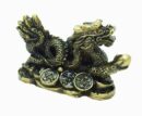 Dragon Bronze Col on Coins 8cm