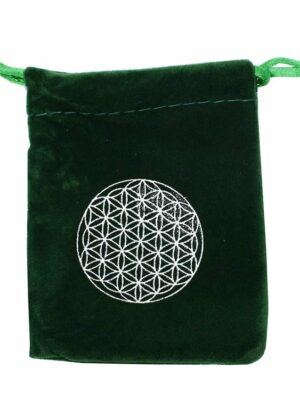 Pouch Velvet Green FOL 9x7cm 5PCS