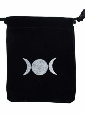 Pouch Velvet Black Triple Moon 5PCS