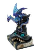 Dragon On Wizard Hat  Blue