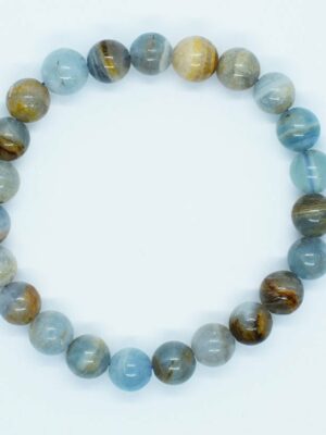 Bracelet 8mm Bead Blue Calcite