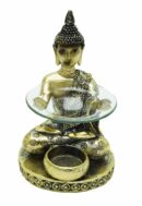 Oil Burner Buddha Gold 20cm