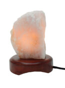 Lamp Rose Quartz Wooden Base