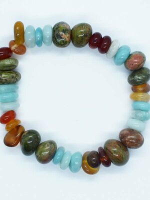 Bracelet Amazon Carnelian Unakite