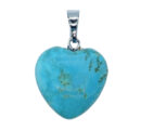 Pendant Heart Blue Howlite 2cm