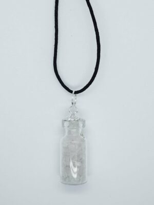 Necklace Bottle Chip Clear Crystal