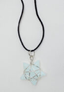 Necklace Star Opalite Glass Wired