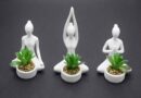 Yoga Poses White Set of 3