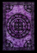 Bedspread Single Round Elephant Purple
