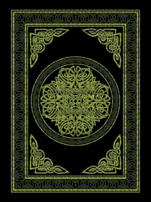 Bedspread Single Celtic Circle Green