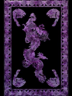 Bedspread Single Dragon Purple