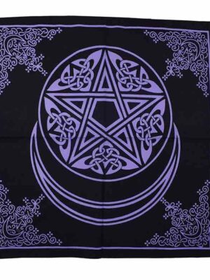 Altar Cloth Moon Pentagram 60X60cm