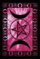 Bedspread Double Triple Moon Burgundy