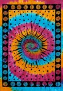 Bedspread Double Buddha Head Multicolour