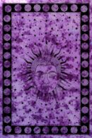 Bedspread Double Buddha Head Purple