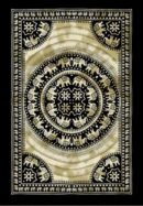 Bedspread Double Round Elephant Yellow