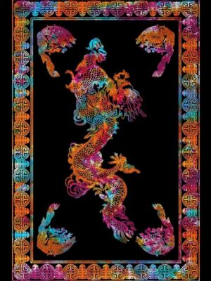 Bedspread Double Dragon Multicolour