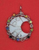 Pendant Stars Wired Opalite Moon