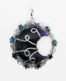 Pendant Stars Wired Amethyst Moon