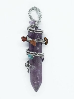 Pendant Chakra On Amethyst Wand