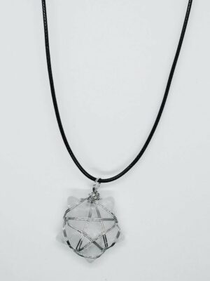 Necklace Star Clear Qz Pentagram