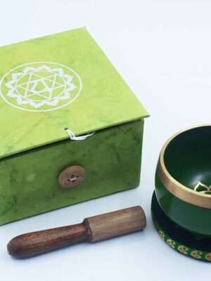 Singing Bowl Heart Green