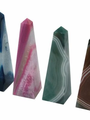 Point Agate Obelisk Various Colours (Choose a weight)