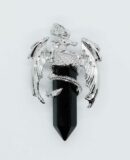 Pendant Dragon Obsidian Wand