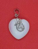 Pendant Heart Opalite Flower