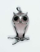 Pendant Owl Rose Quartz