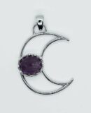Pendant Amethyst Oval On Moon