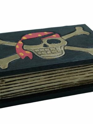 Wooden Pirate Box Book H7cmxW24cmxD15cm