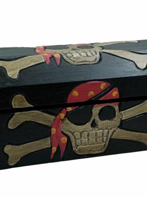 Wooden Pirate Box Medium H14.5cmxW29.5cmxD16cm