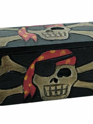 Wooden Pirate Box Small H9cmxW19.5cmxD10cm