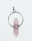 Pendant Wand Wire Rose Quartz