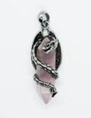 Pendant Dragon On Rose Quartz
