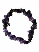 Bracelet Stone Chipped Amethyst 7 Inch