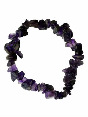 Bracelet Stone Chipped Amethyst 7 Inch