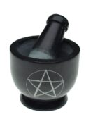 Soapstone Pestle And Mortar Pentagram