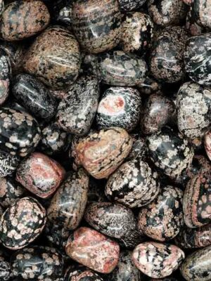 Tumblestone Red Snowflake Obsidian