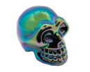 Skull Glass Rainbow Aura 50mm