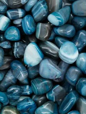 Tumblestone Blue Banded Agate