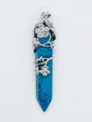 Pendant Flower Blue Howlite