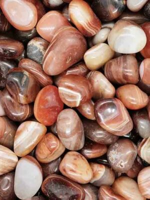 Tumblestone Orange Banded Agate