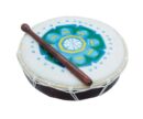 Shamanic Blue Flower Drum 30cm