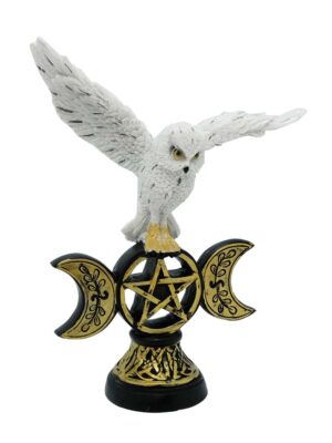 Owl White On Triple Moon